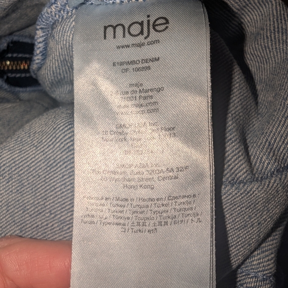 Maje Medium Wash Denim Overalls - Picture 10 of 13